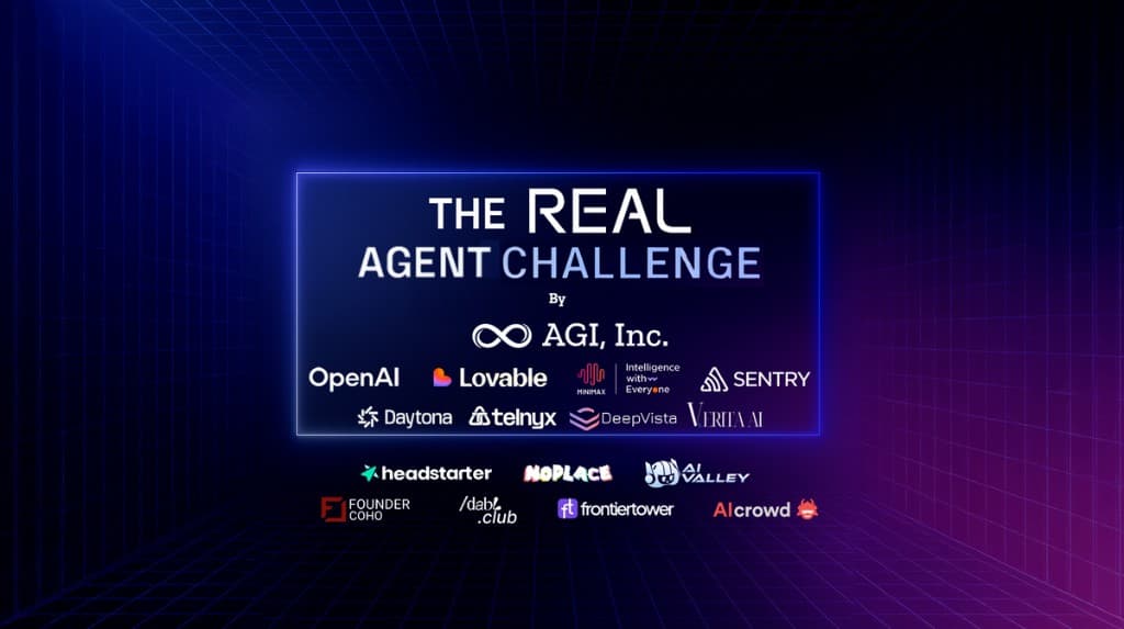 AGI, Inc. x OpenAI x Lovable REAL Agent Challenge poster